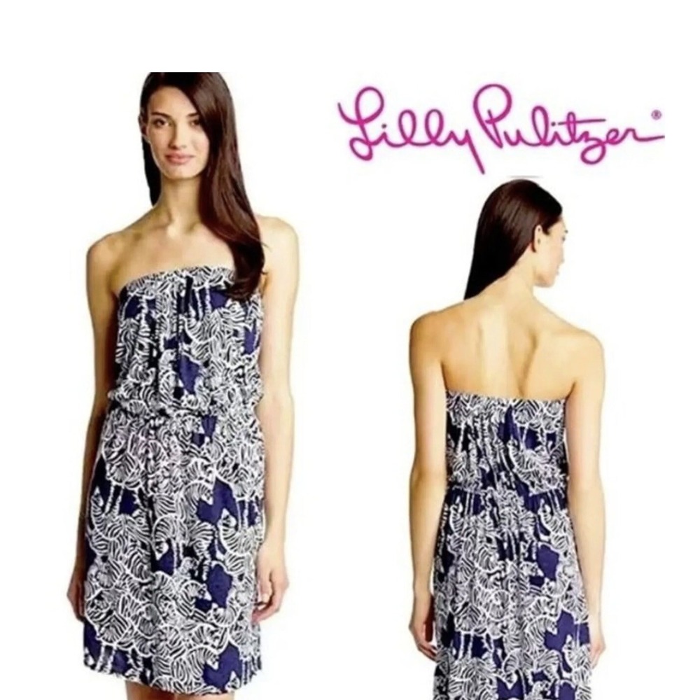 Lilly Pulitzer Matyson Herd‎ You Zebra Strapless Dress Size Small